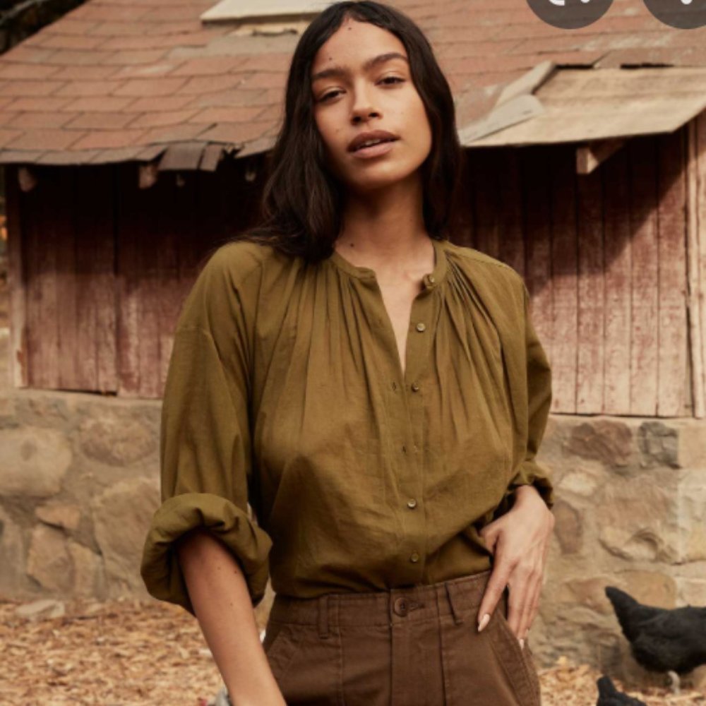 DÔEN THE JANE BLOUSE IN PICKLE, XS